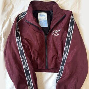 Cropped Stüssy Track Jacket - Size S/M